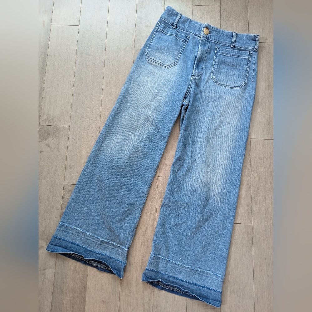 Maeve Light Blue Wide Leg Jeans